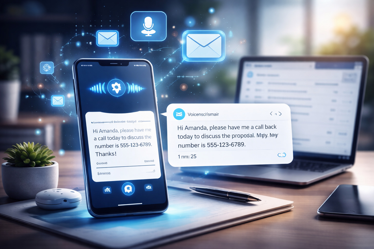voicemail transcription